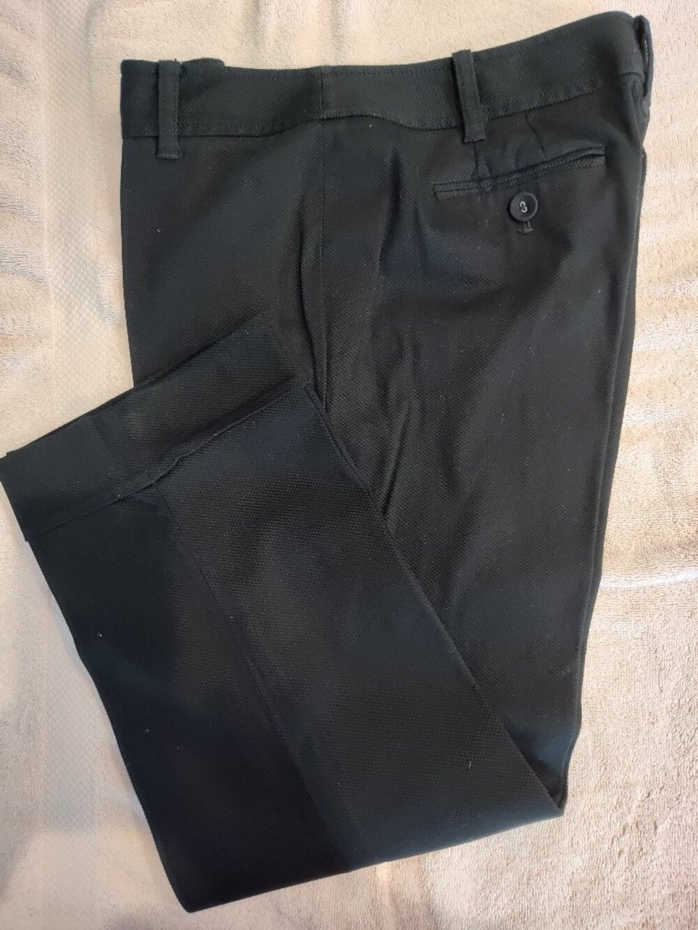 Women's Black Crop Pant with Faux Cuff